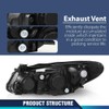 PIT66 Headlights Assembly Pair w/o Bulbs Compatible with Hyundai Elantra