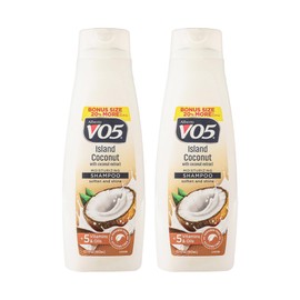 Alberto VO5 Island Coconut Moisturizing Shampoo - Hydrating Shampoo with Coconut Milk, Vitamin E and Biotin - Long Lasting Scent - 15 oz - Pack of 2
