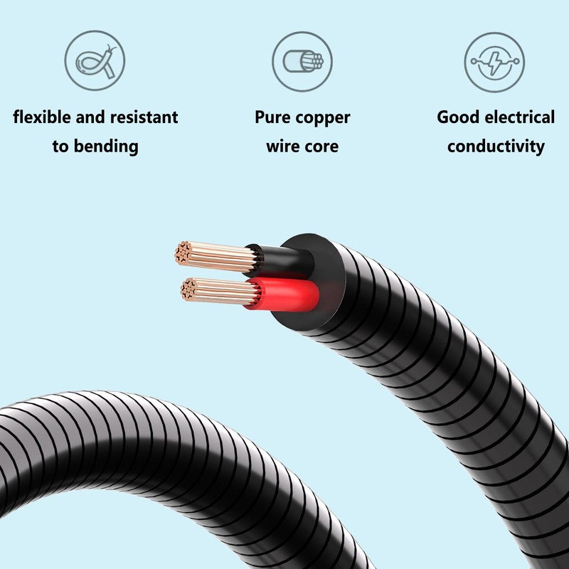 Anti Chew Power Cord, Suitable for Solar Panel Connectors（2pcs