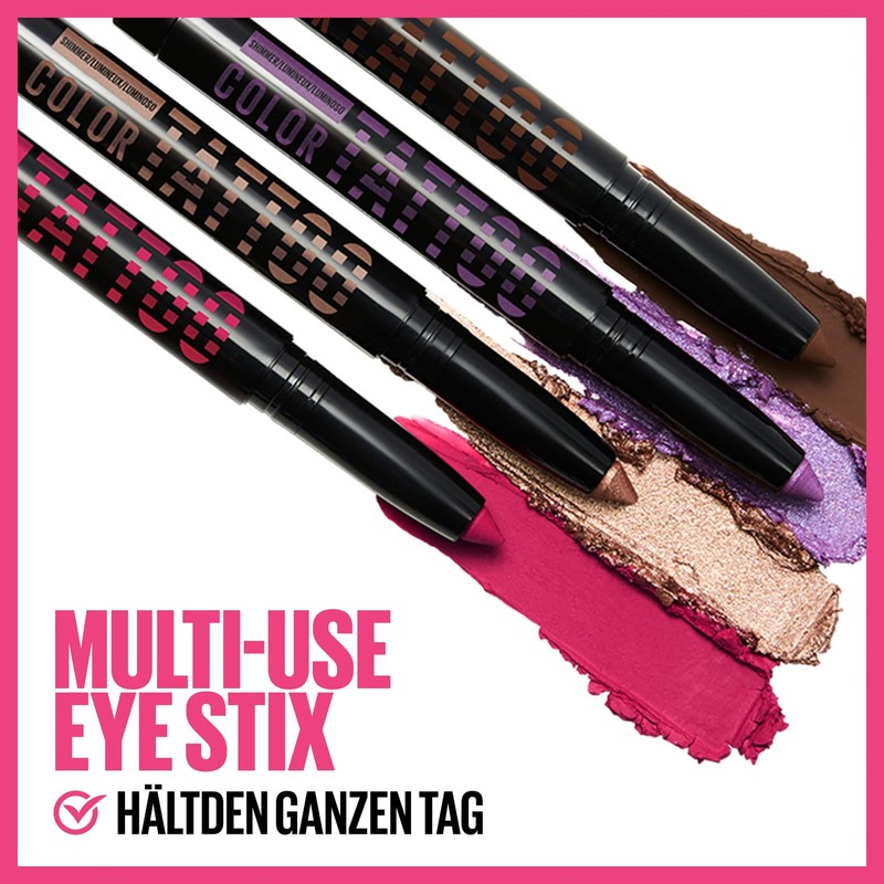 Maybelline New York Eyeshadow Stick, Colour Tattoo Eye Stix, All-in-One