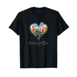 Cappadocia Turkey Floral Heart - Turkish Lovers' Souvenir T-Shirt