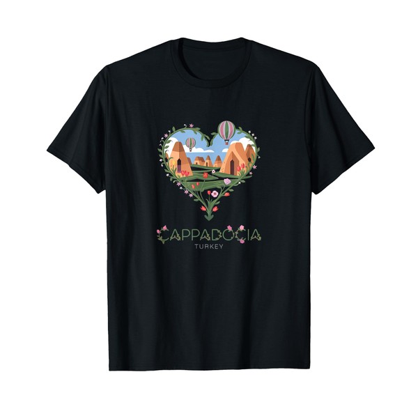 Cappadocia Turkey Floral Heart - Turkish Lovers' Souvenir T-Shirt