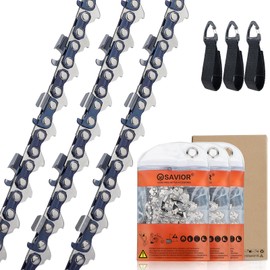 SAVIOR Pack of 3 Saw Chains 38 cm Replacement Chain 0.325 Inches 64 Drive Links 1.5 mm