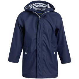iXtreme Boys Rain Jacket - Lightweight Waterproof Hooded Rain Coat for Boys, Windbreaker for Outdoor Play and Travel (2T-18), Size 2, Navy