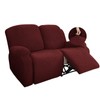YEMYHOM 6 Pieces Stretch Loveseat Recliner Slipcover Jacquard Recliner Sofa