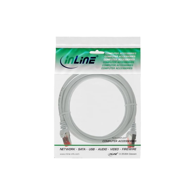 InLine® Patch cord, InLine®, S-STP/PiMF, Cat. 6, white, 2m