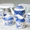 Grace Teaware Bone China Blue Willow Sugar And Creamer Set