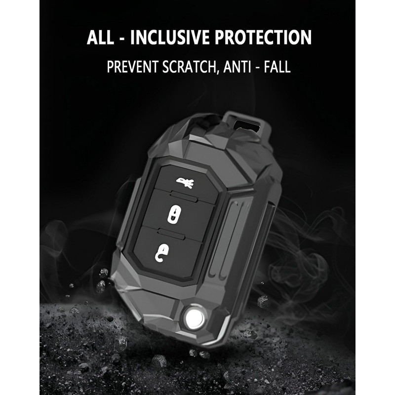 YONUFI Key Fob Cover for Jeep Key Case Full Protector