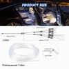 BEVINSEE 10M RGB 8 LED Car Interior Fiber Optical Strip