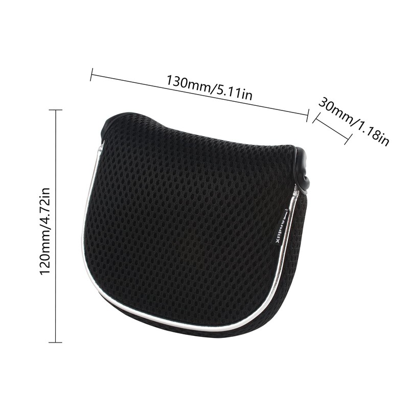 Andux Mesh Mallet Putter Cover Golf Putter Head Covers Black,