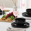 Vase and Vessel Ceramic Dinnerware Set, 12-Piece Service for 4,
