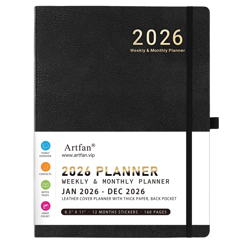 Artfan 2026 Planner - JAN 2026 - DEC 2026, 2026