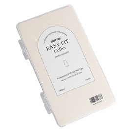Summer Peach Easy Fit Coffin Nail Tip 240p Set, 1 Piece, Clear / 썸머피치 이지핏 코핀 네일팁 240p 세트, 1개, 클리어