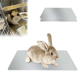 PeSandy Rabbit Cooling Pad, 2PCS Hamster Cooling Pad Pet Cooling Mat for Rabbit Bunny Hamster Puppy Kitten Guinea Pig & Other Small Pets Stay Cool This Summer - Bite Resistance Pet Cool Plate Ice Bed