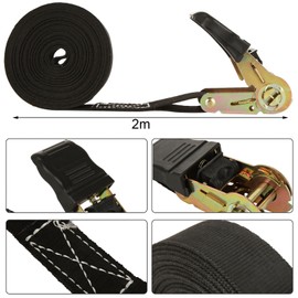 6Pack Ratchet Straps, 20Ft Ratchet Tie Down Straps, 1700 LB Break Strength Ratchet Cargo Straps with Safety Lock S Hooks & Rubber Handle for Moving Cargo, Motorcycle, Appliances, Lawn Equipment