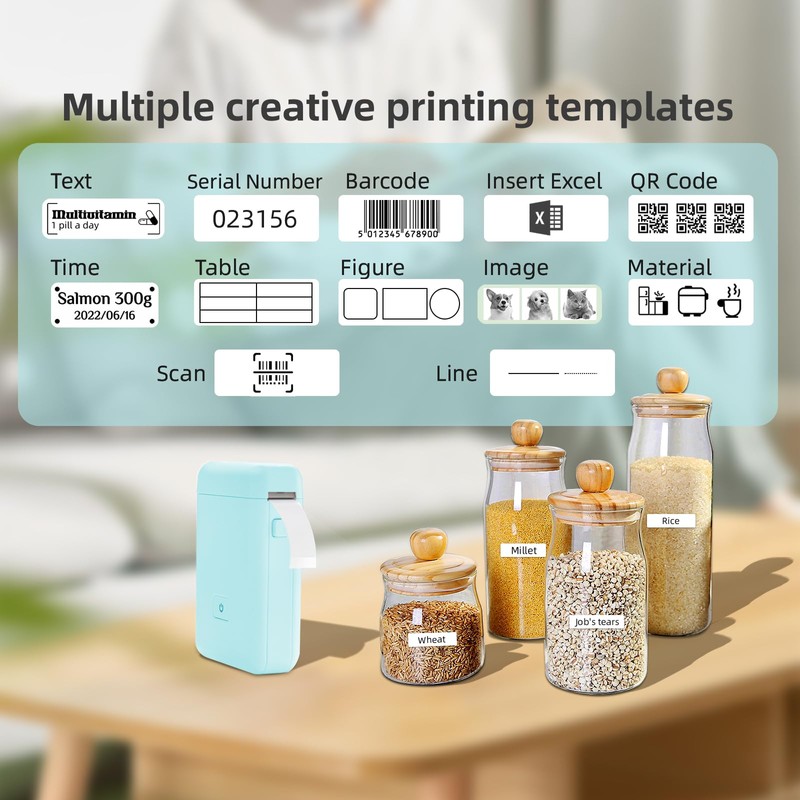 vretti Sticker Maker Mini Label Maker with Multiple Templates, HP2