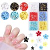 2 Boxes 12 Grids 3D Flower Nail Charms Resin DIY