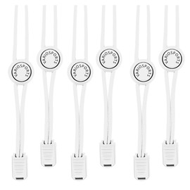 Elastic Flat or Quick-Release Shoe Laces Alternative to Traditional Shoe Laces Pack of 3, white, 100 cm