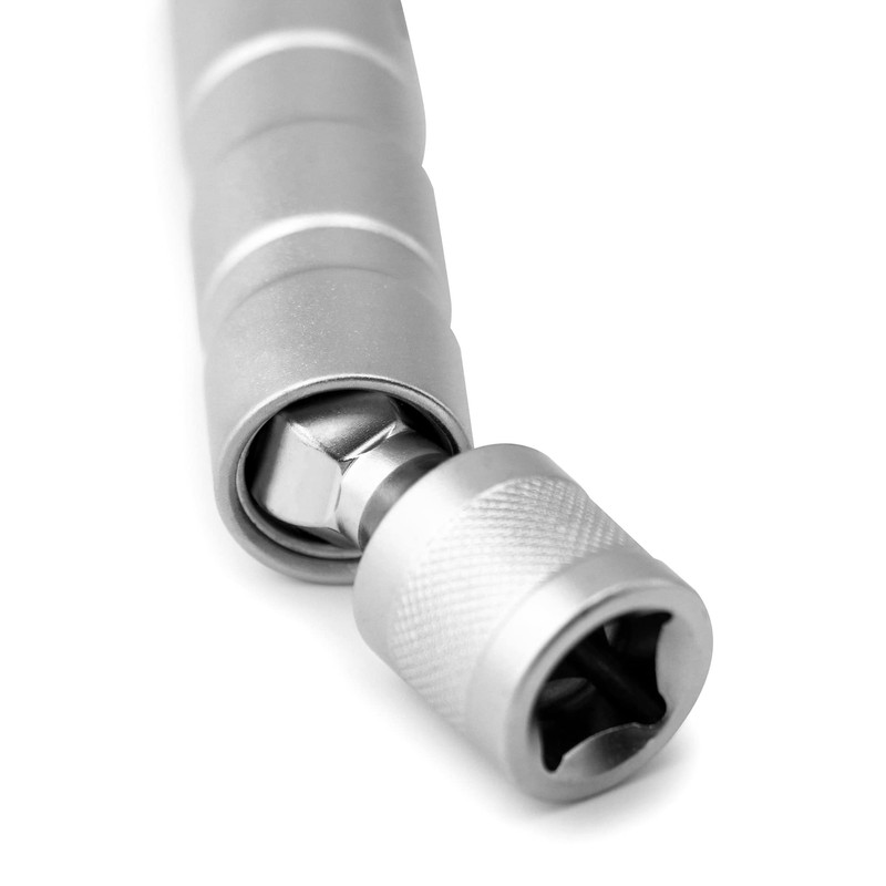 QWORK 14mm&16mm Magnetic Swivel Spark Plug Socket, Thin Wall Magnetic