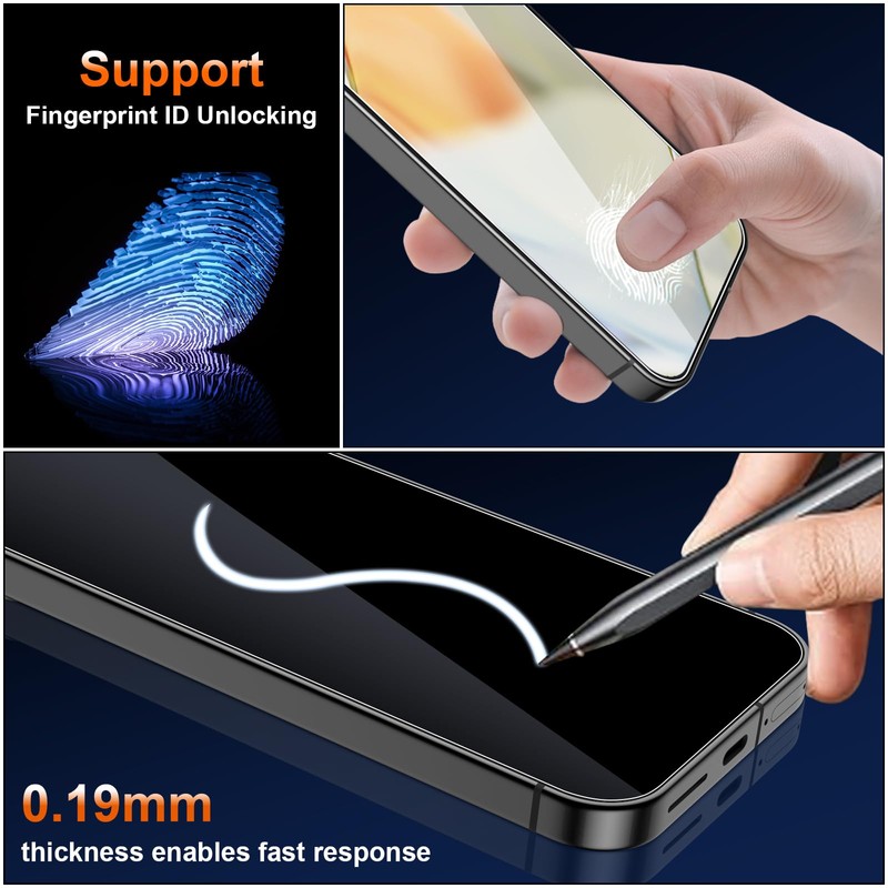 JEHOO [2 Pack] Pixel 9 Privacy Screen Protector Flexible TPU,