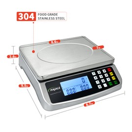 Large Food Scale 110 lb, Commercial Kitchen Scale 50kg with Price Computing, 0.05oz/1g, 304 Stainless Steel Digital Scale for sourdough Bread Baking Cooking Meat Restaurant Vegetables Farm
