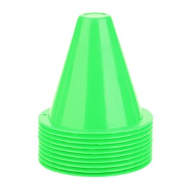 Cocoarm Pack of 10 Football Marking Cones Traffic Cones Marking Cones Training Aids Multifunctional Cones for Children, Football Sports, Equestrian Sports, Home Fitness and (Green)