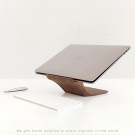 KASDON Laptop Stand, Laptop Stand, Ergonomic Design, Improves Posture, Relieves Back Pain, Back Pain, Back Pain, Back Stoop, Heat Dissipation, Natural Wood Compatible with Macbook Air, Macbook Pro,