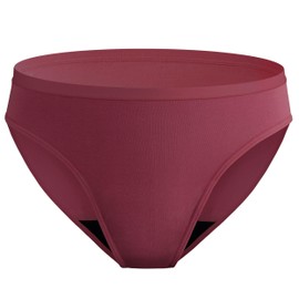REELINDRY Washable Incontinence Underwear for Women Absorbent Ladies Leak Proof Hipster Panties Bladder Control Briefs 1 Pack (Dark Red, XL)