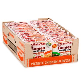 Maruchan Ramen Picante Chicken, Instant Ramen Noodles, Ready to Eat Meals, 3 Oz, 24 Count