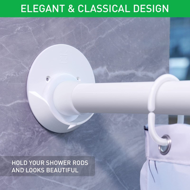 Shower Curtain Rod Holders for Wall – Kitosun Adhesive Tension