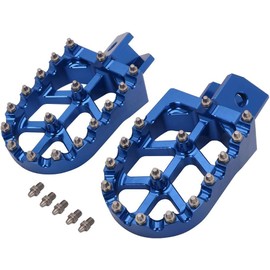 BAOUFF Dirt Bike Foot Pegs,CNC 7075 Aluminum footpegs Pedal Rest for PW50 1981-2024/PW80 1983-2006/Y-ZINGER 1985-2001 - Blue