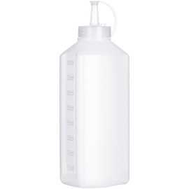 Uceoo 27 Ounce 800ml 27oz Squeeze Squirt Condiment Bottles with Cap Lids- top dispensers for ketchup mustard mayo hot sauces olive oil Household Kitchen,Narrow-mouthed