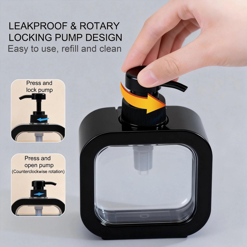10oz Soap Dispenser, Plastic Leak-Proof, Refillable