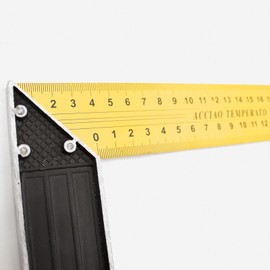 Volkers 90° Try Square 350 mm Aluminium Protractor Carpenter's Square