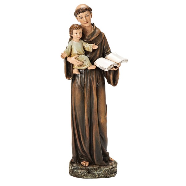 Joseph's Studio by Roman - St. Anthony Figure, for 10" Scale Renaissance Collection, 10" H, Resin and Stone, Religious Gift, Decoration, Collection, Durable, Long Lasting