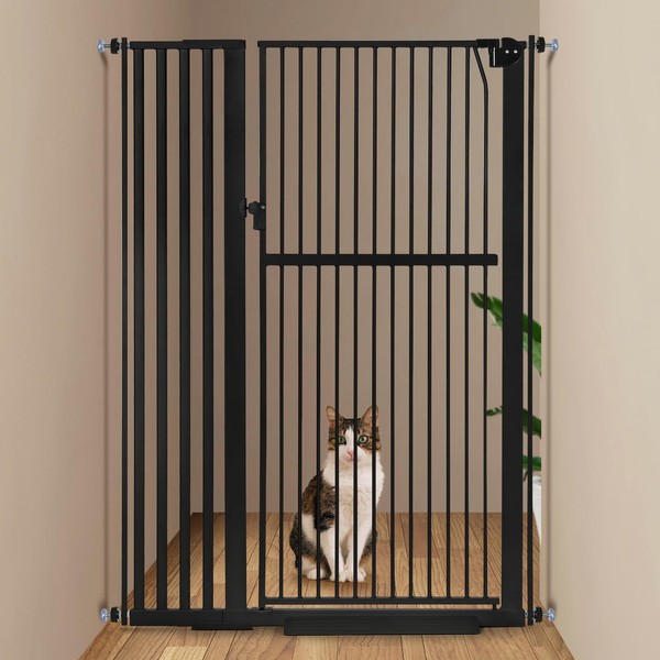 59” Extra Tall Pet Gate, Durable Metal Cat Gate with