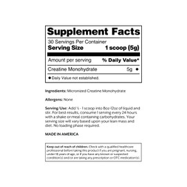 Promix Creatine Monohydrate Powder, 5g of Micronized Creatine Supplement per Serving, Supports Muscle Growth & Recovery, Keto Friendly, Unflavored - 30 Servings
