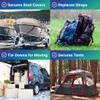 Boat Cover Straps, Adjustable Buckle, 8 Pack, 1" x 96"