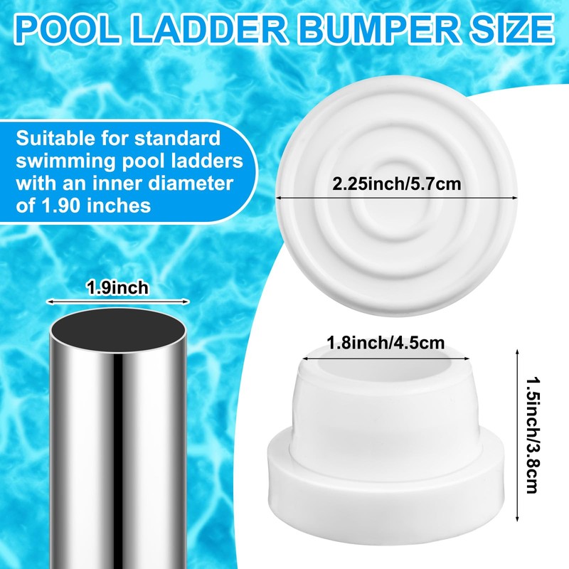 Colingmill 4 Pack Pool Ladder Bumpers for Inground Pool Ladder