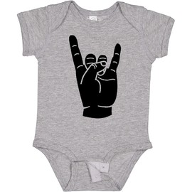inktastic Rocker Horns Baby Bodysuit 6 Months 0060 Heather Grey 18b1d