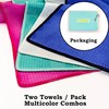 HYYPME 2 Pack Tri-fold Golf Towel Set, Microfiber Fabric Waffle