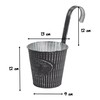 DARO DEKO Metal Hanging Pot, Grey, Diameter 13 cm, Set