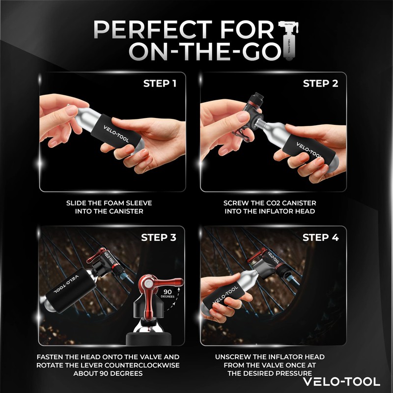 Velo-Tool™ CO2 Inflator Bike Pump – Premium, Quick & Lightweight