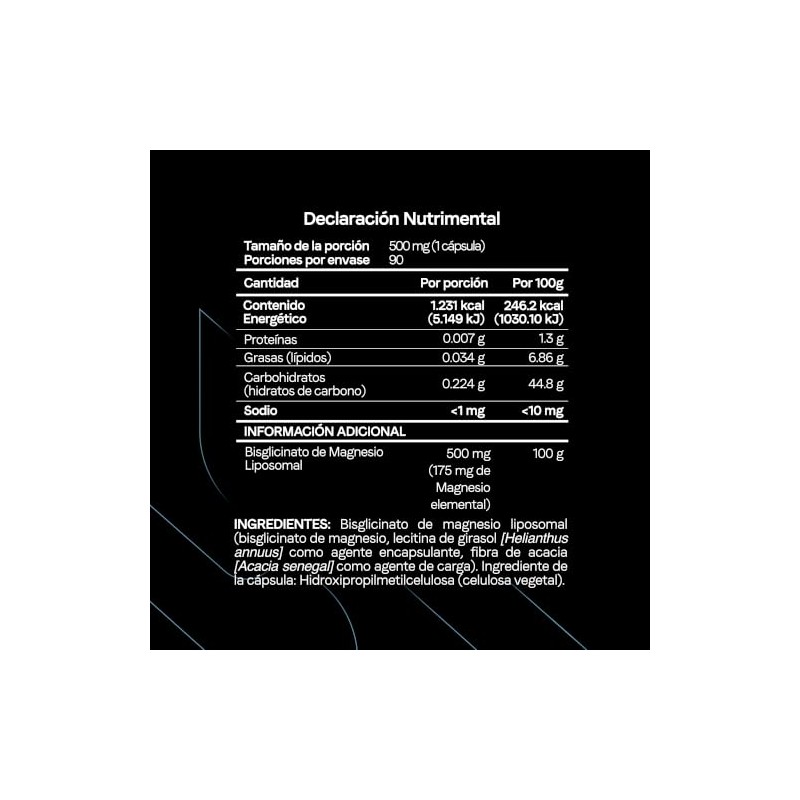 Bisglicinato Magnesio Liposomal 500 Alta Absorción Certificado Fst Descanso Relajación