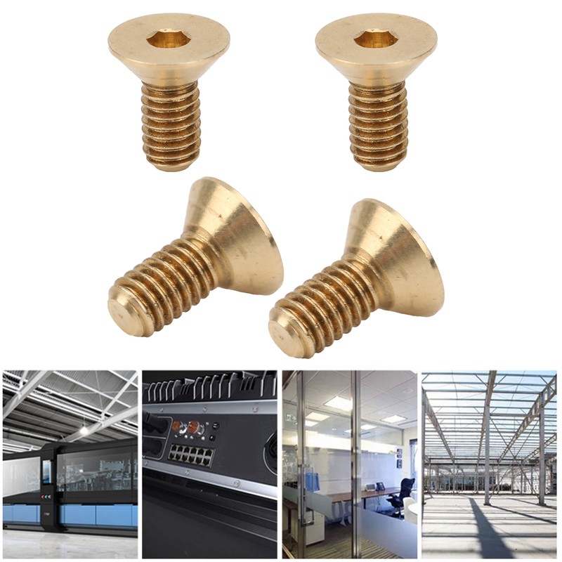 50Pcs Flat Hex Socket Screw Copper Countersunk Head Fastener Hardware