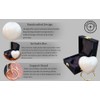 White Cremation Urn for Ashes Keepsake Heart Urn with Black