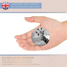 Destination Vinyl ltd Magnet for Refrigerator, Fridge BW - Cute Giraffe Wild Animal Zoo Wildlife for Office, Cabinet and Whiteboard, Magnetic Stickers, 40993