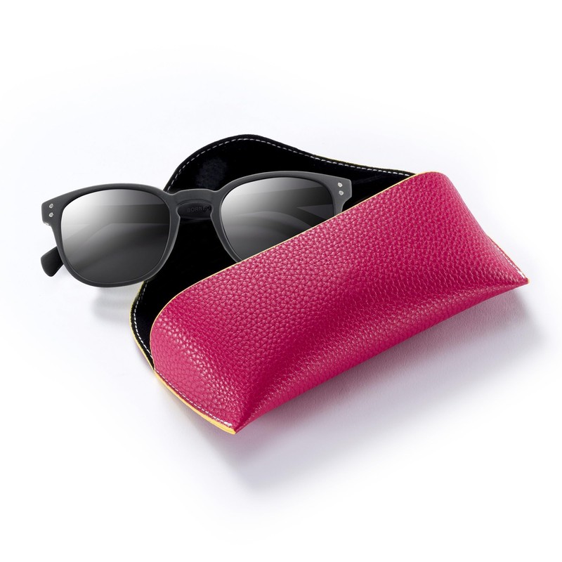FEFI - Large Colourful Glasses Case - Sunglasses Case, raspberry