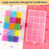IOOLEEM 15 Grids Plastic Bead Organizer Box, Organizer Container Storage
