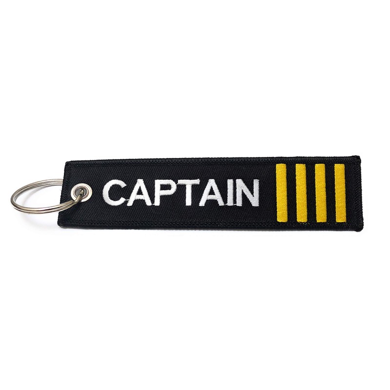Captain Luggage Tag | Keychain | 4 Gold Stripes |